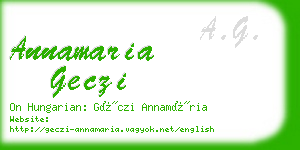 annamaria geczi business card